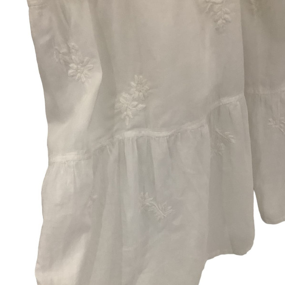 Roberta Roller Rabbit Iberia Dress Floral Embroidered Tiered Midi Size Small - Picture 9 of 13